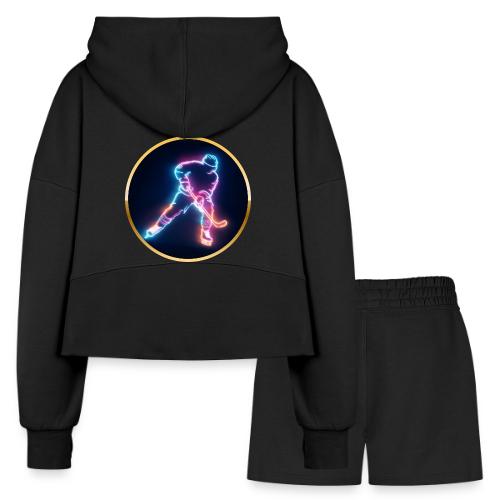 Golden Neon Hockey - Women’s Cropped Hoodie & Jogger Short Set