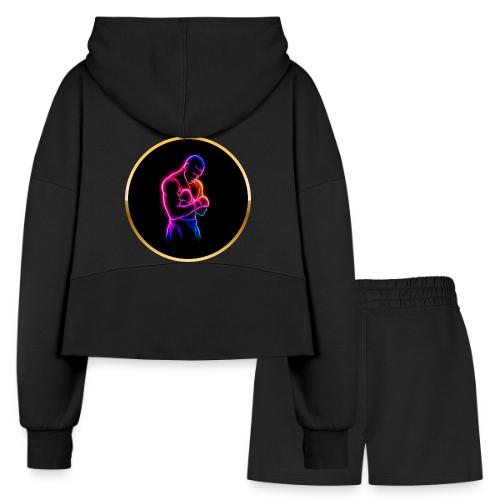 Boxing: Neon Power Guard - Women’s Cropped Hoodie & Jogger Short Set