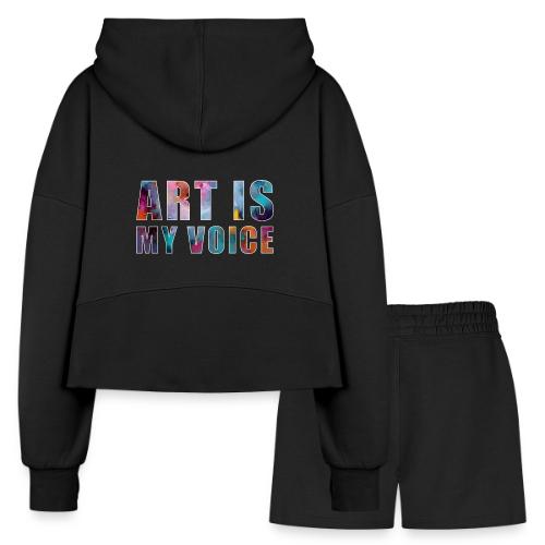 Art Is My Voice - Women’s Cropped Hoodie & Jogger Short Set