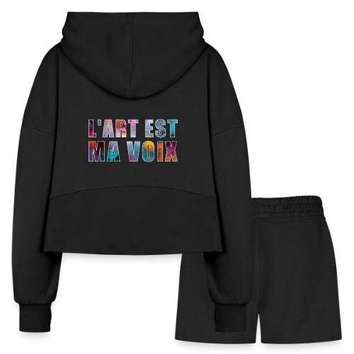 Art is my voice - Women’s Cropped Hoodie & Jogger Short Set