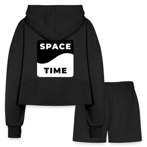 Space-time: Warped Reality - Women’s Cropped Hoodie & Jogger Short Set