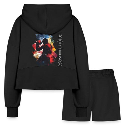 Boxing Drive - Women’s Cropped Hoodie & Jogger Short Set