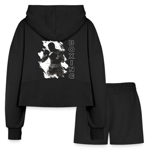 Boxing Vibes - Women’s Cropped Hoodie & Jogger Short Set