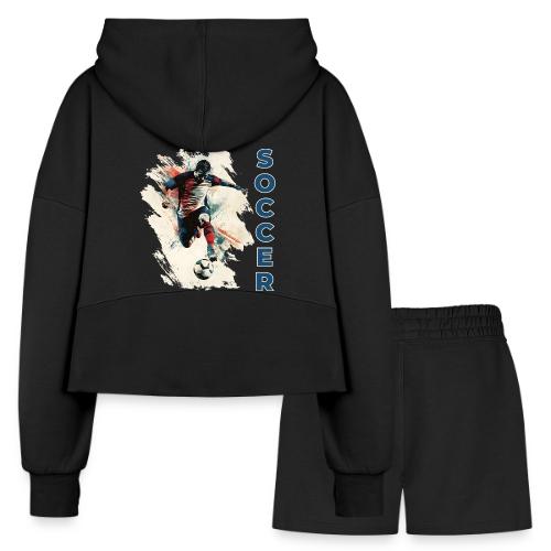 Soccer Power Move - Women’s Cropped Hoodie & Jogger Short Set
