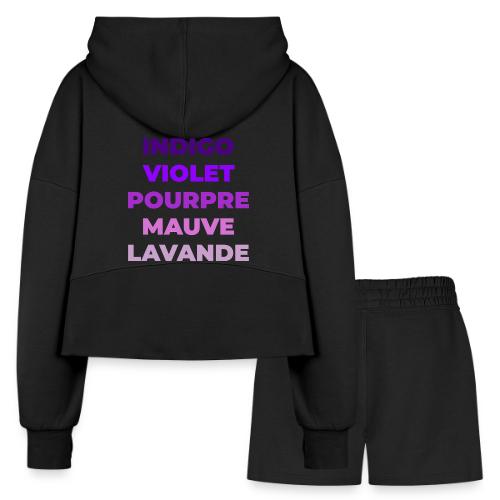Shades of purple - Women’s Cropped Hoodie & Jogger Short Set