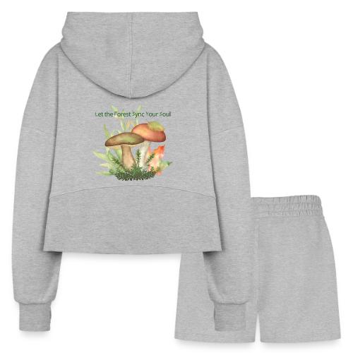 Unplug Series - Design 2 - Women’s Cropped Hoodie & Jogger Short Set