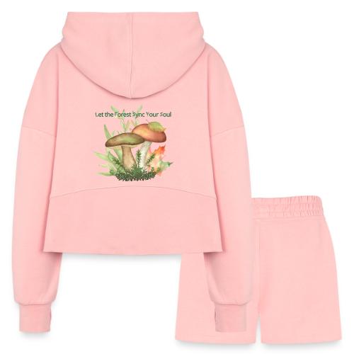 Unplug Series - Design 2 - Women’s Cropped Hoodie & Jogger Short Set