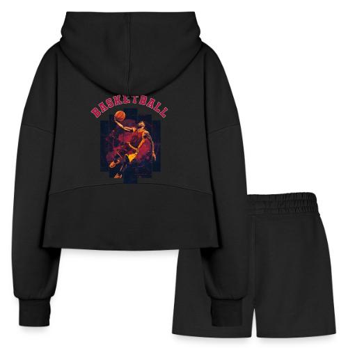 Basketball Spirit - Women’s Cropped Hoodie & Jogger Short Set