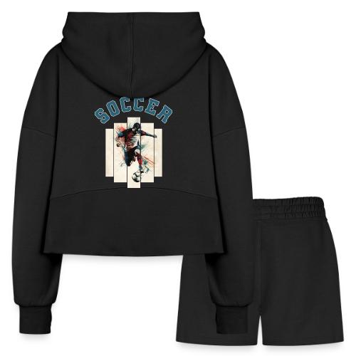 Soccer Vibes - Women’s Cropped Hoodie & Jogger Short Set