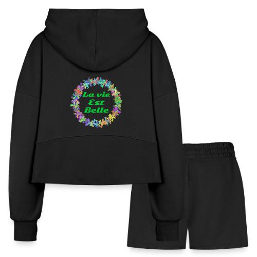 – Positive Attitude - Women’s Cropped Hoodie & Jogger Short Set