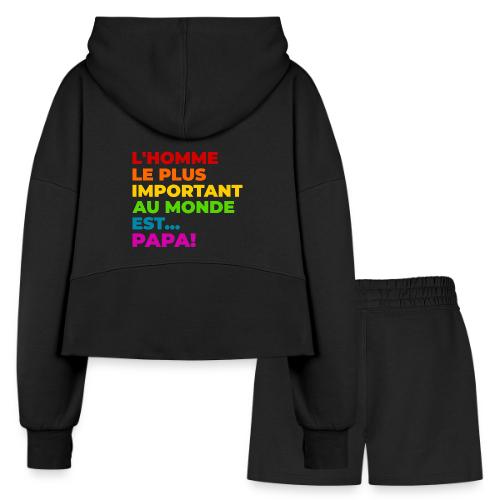 Dad: The Most Precious Man in the World - Women’s Cropped Hoodie & Jogger Short Set