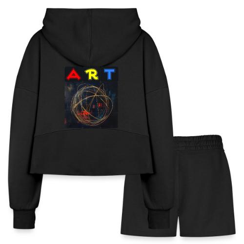 Echoes of Art - Women’s Cropped Hoodie & Jogger Short Set