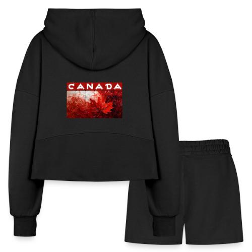 Canada Painted Pride - Women’s Cropped Hoodie & Jogger Short Set