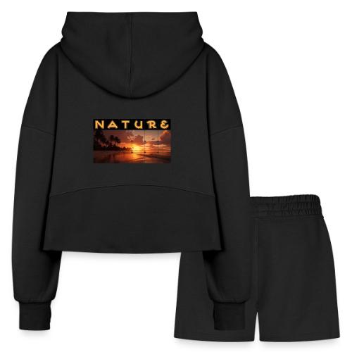 Nature: Sunset Serenity - Women’s Cropped Hoodie & Jogger Short Set