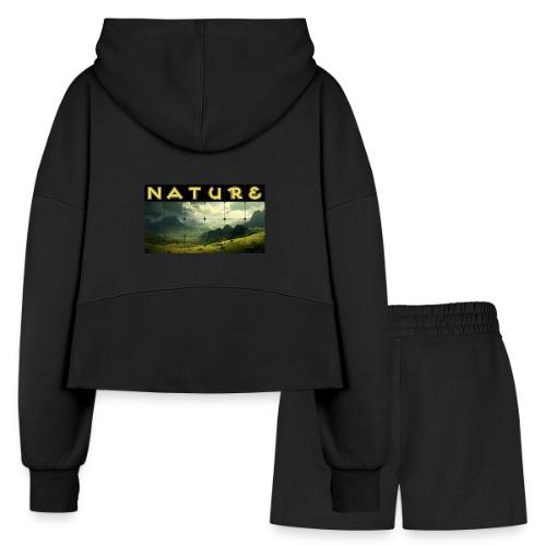 Nature: Verdant Peaks - Women’s Cropped Hoodie & Jogger Short Set