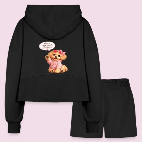 Have a PAWS-itively Amazing Day - Women’s Cropped Hoodie & Jogger Short Set
