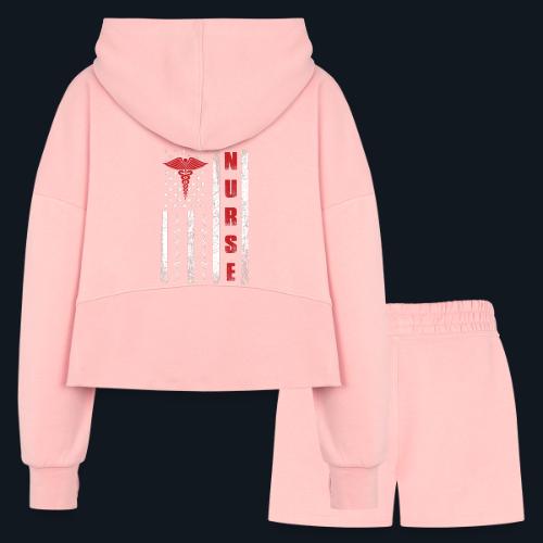 American Nurse - Women’s Cropped Hoodie & Jogger Short Set