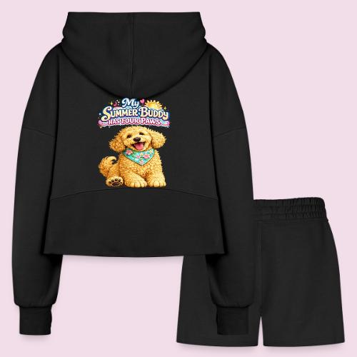 My Summer Buddy Has Four Paws - Women’s Cropped Hoodie & Jogger Short Set