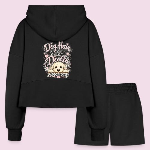 Dog Hair Is Just a Doodle Accessory - Women’s Cropped Hoodie & Jogger Short Set