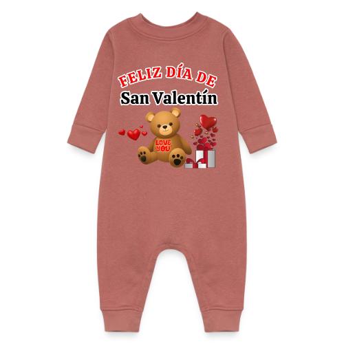 Valentine's Day Celebration Bears Love Hearts. - Baby Fleece One Piece