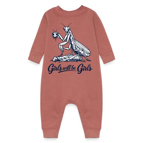 Girls Will Be Girls Praying Mantis Humor - Baby Fleece One Piece