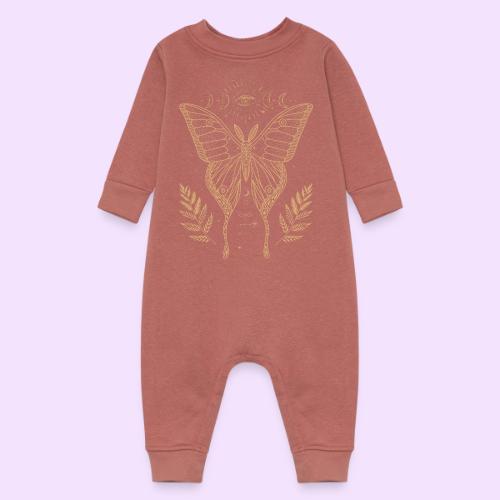 Third Eye Butterfly - Moon Cycle Design - Baby Fleece One Piece