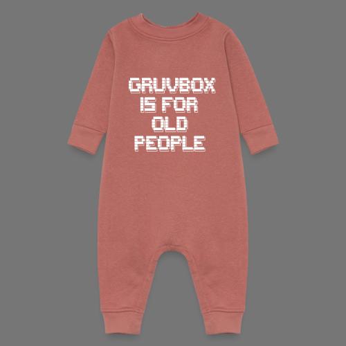 Gruvbox Old People ASCII - Baby Fleece One Piece