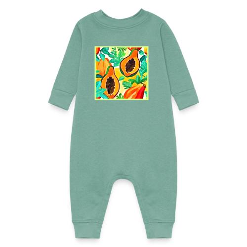 Tropical Papaya Pop Art - Baby Fleece One Piece