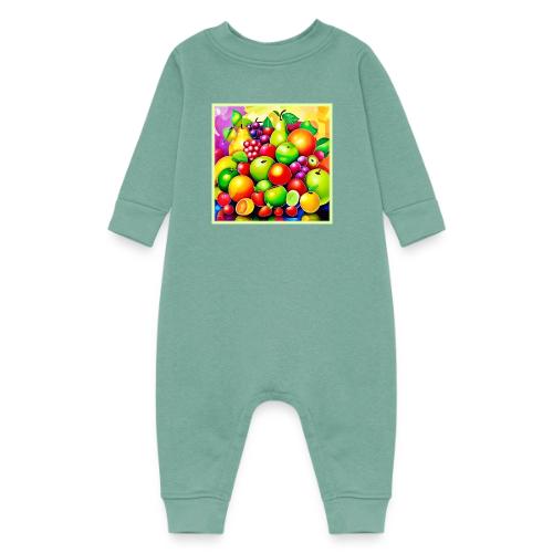 Vibrant Fruit Medley Art - Baby Fleece One Piece