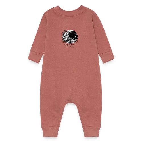 Crescent Moon Floral - Baby Fleece One Piece