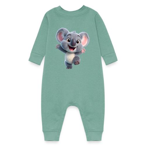 Joyful 3D Baby Koala with Arms Up - Baby Fleece One Piece