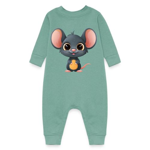 Joyful Cartoon Baby Mouse Smiling Brightly - Baby Fleece One Piece