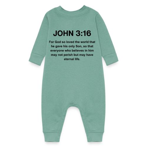 John 3:16 Christian Apparel – Bible Verse Clothing - Baby Fleece One Piece