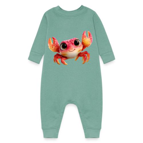 Cheerful Red Baby Crab Character - Baby Fleece One Piece