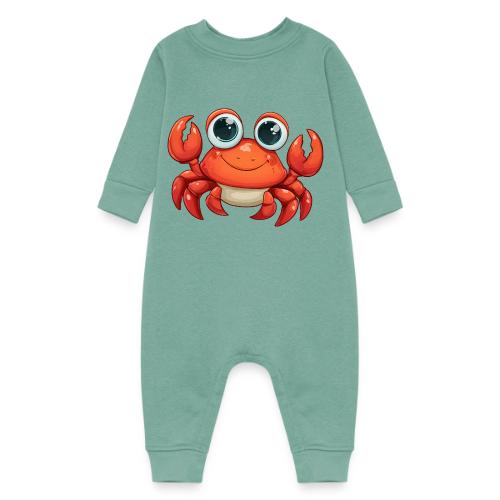 Cute Cartoon Baby Crab - Baby Fleece One Piece