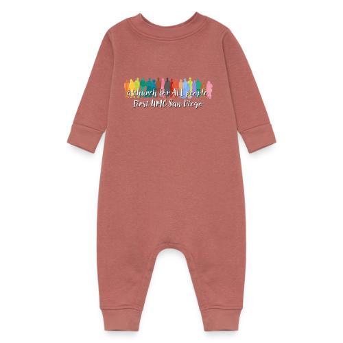 a church for all people - with colorful graphic - Baby Fleece One Piece