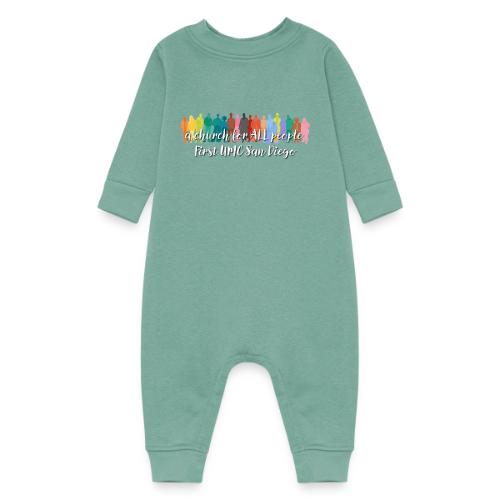 a church for all people - with colorful graphic - Baby Fleece One Piece