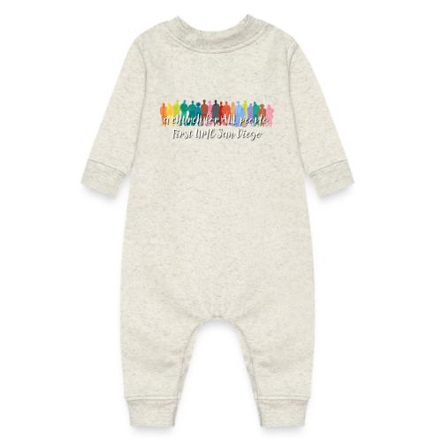 a church for all people - with colorful graphic - Baby Fleece One Piece