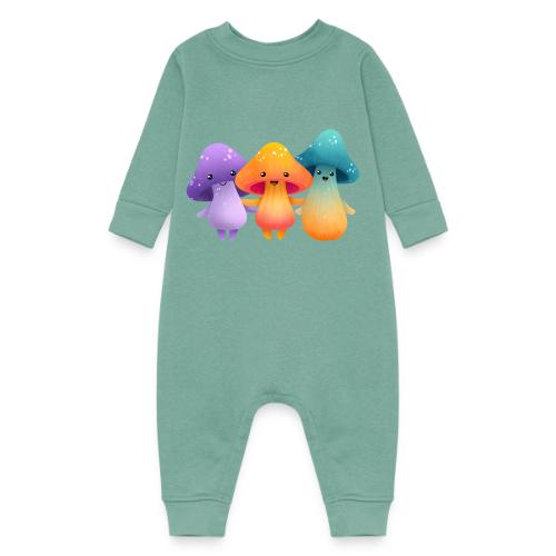 Cheerful Mushroom Friends - Baby Fleece One Piece