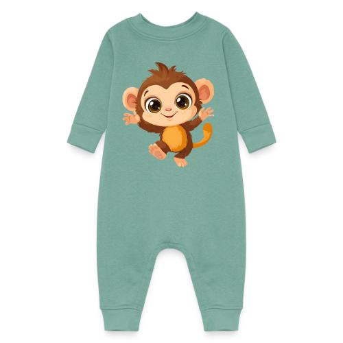 Dancing Baby Monkey Joyful - Baby Fleece One Piece