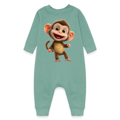 Happy Baby Monkey Standing - Baby Fleece One Piece