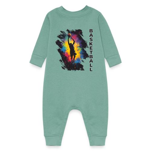 High Energy Basketball Paint Splatter Art - Baby Fleece One Piece