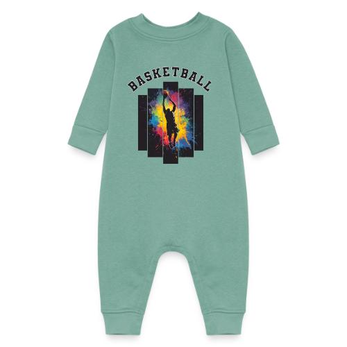 Basketball Slam Dunk Splash Design - Baby Fleece One Piece