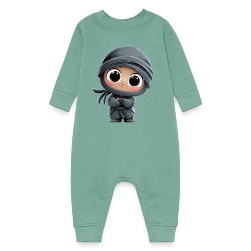 Cute Cartoon Baby Ninja Standing with Big Smile - Baby Fleece One Piece