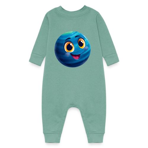 Smiling Blue Planet - Baby Fleece One Piece