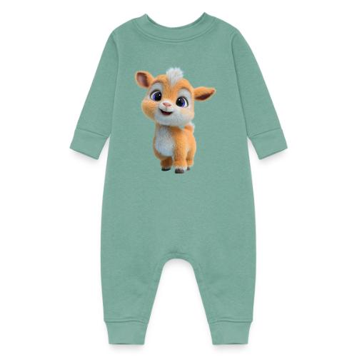 Cute Cartoon Baby Goat with Big Eyes - Baby Fleece One Piece