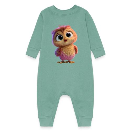 Adorable Baby Owl with Big Eyes - Baby Fleece One Piece