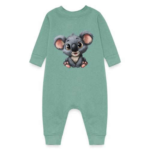 Joyful Cartoon Baby Koala with Big Eyes - Baby Fleece One Piece