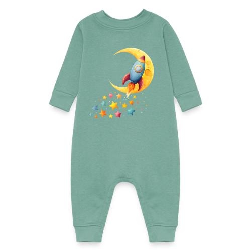 Rocket Trail of Stars - Baby Fleece One Piece