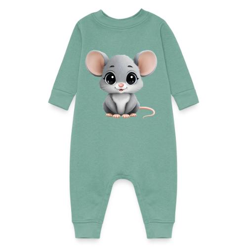 Baby Mouse: Little Grey Explorer - Baby Fleece One Piece